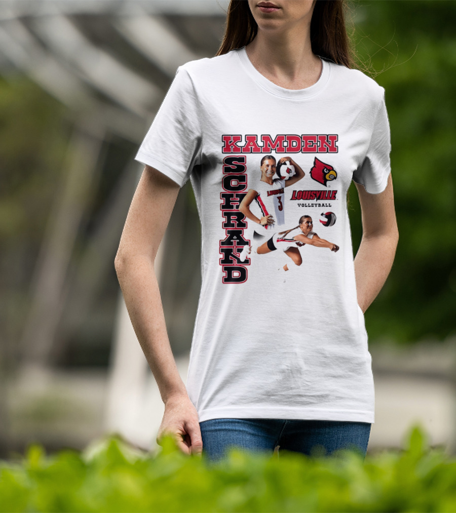 Kamden Schrand Louisville Cardinals Volleyball NCAA Sports Team Player Action T-Shirt
