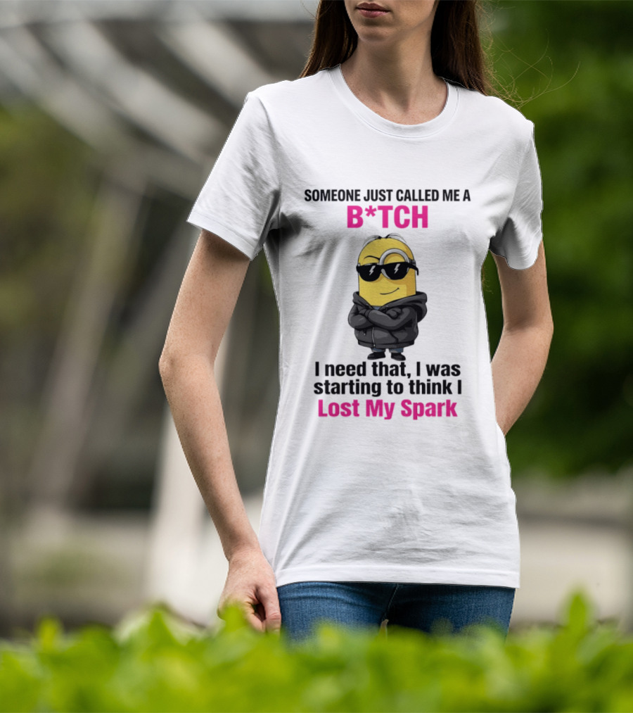 Minions Someone Just Called Me B*tch I Need That I Was Starting To Think I Lost My Spark T-Shirt