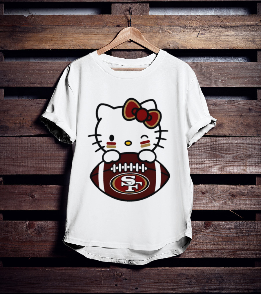 San Francisco 49ers Hello Kitty Collaboration Football 2026 Season T-Shirt