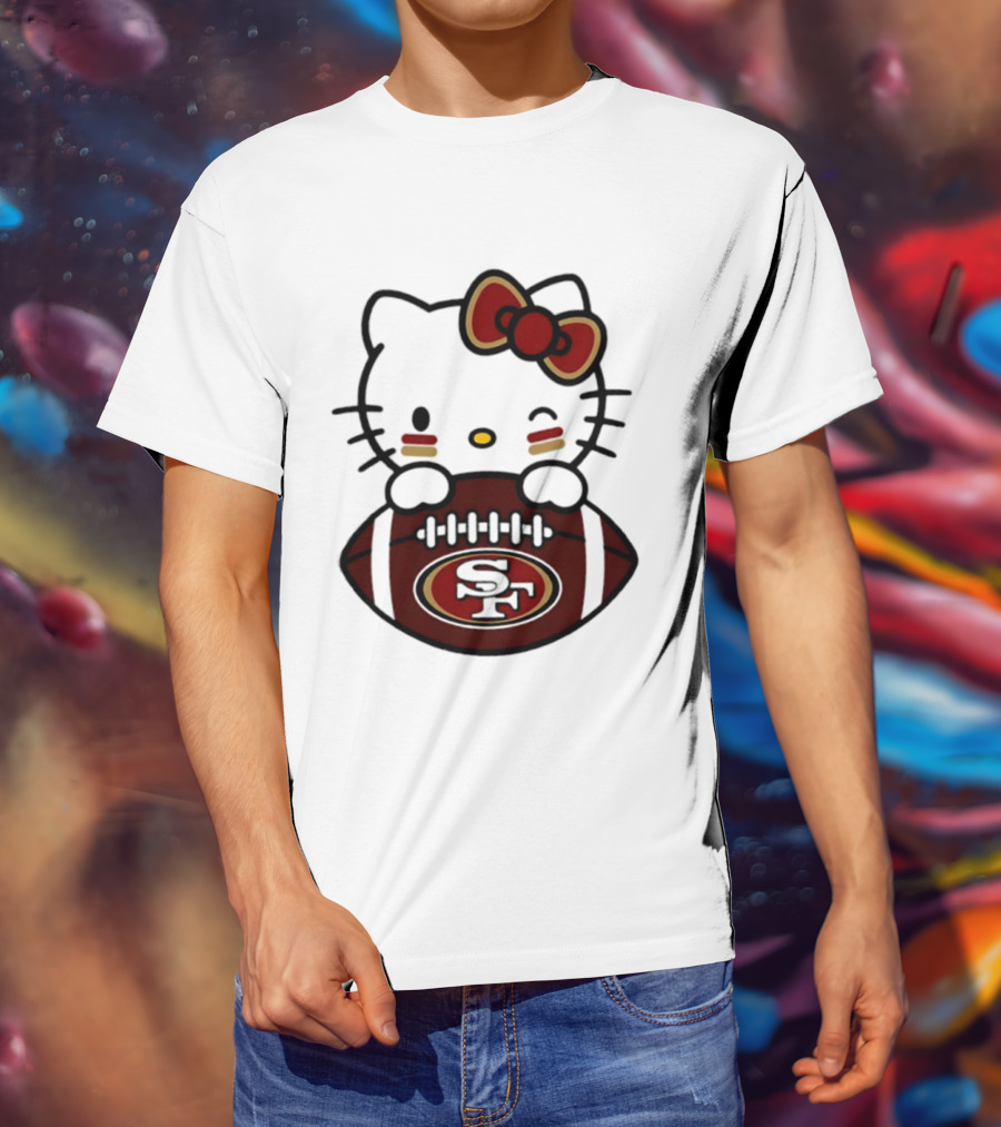 San Francisco 49ers Hello Kitty Collaboration Football 2026 Season T-Shirt