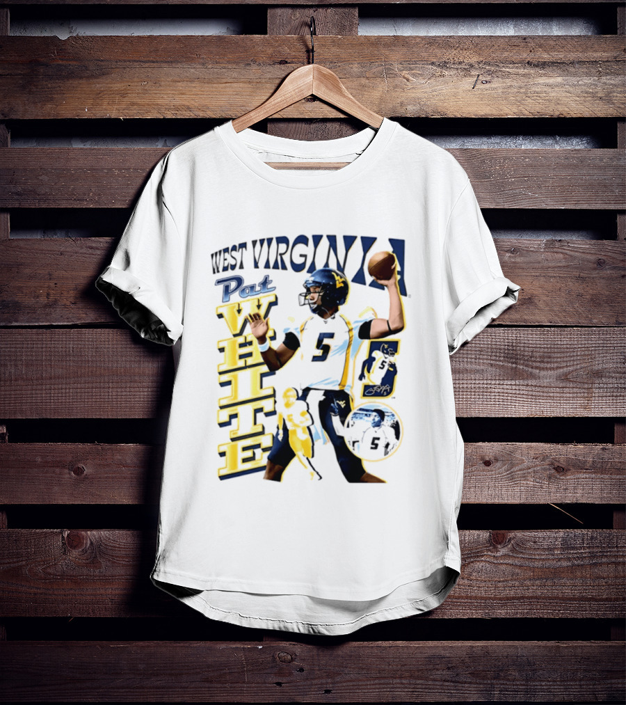 West Virginia Pat White NCAA Football Player Number 5 T-Shirt