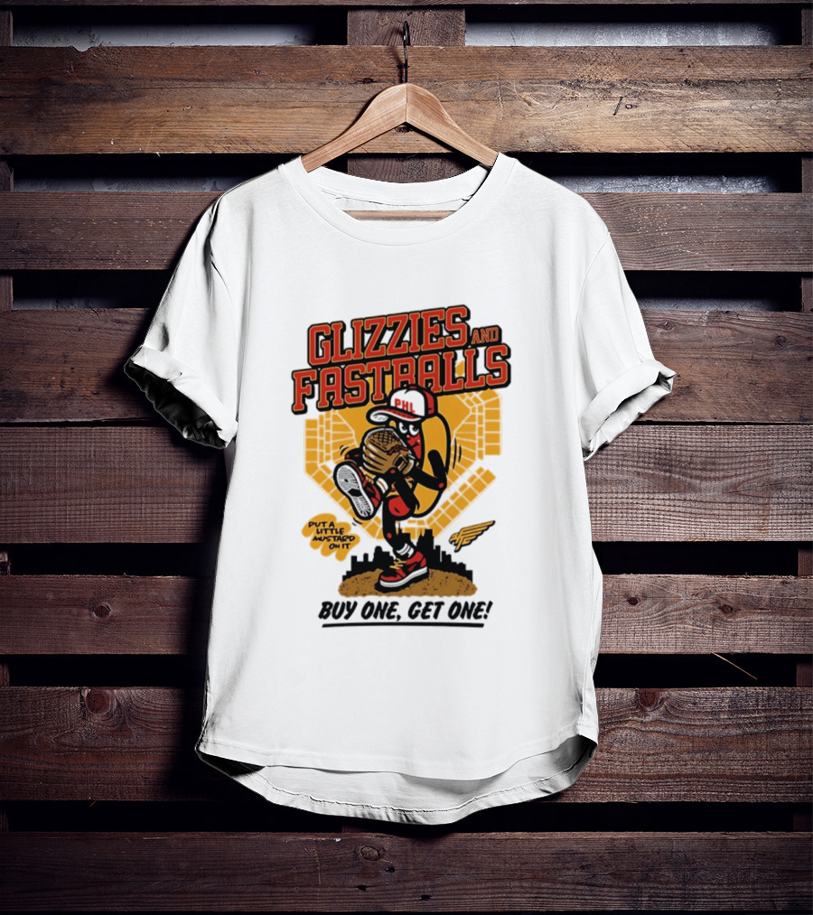 Glizzies And Fastballs Philly Baseball Buy One Get One T-Shirt