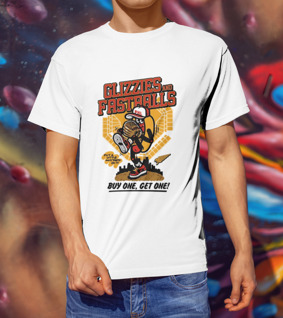 Glizzies And Fastballs Philly Baseball Buy One Get One T-Shirt