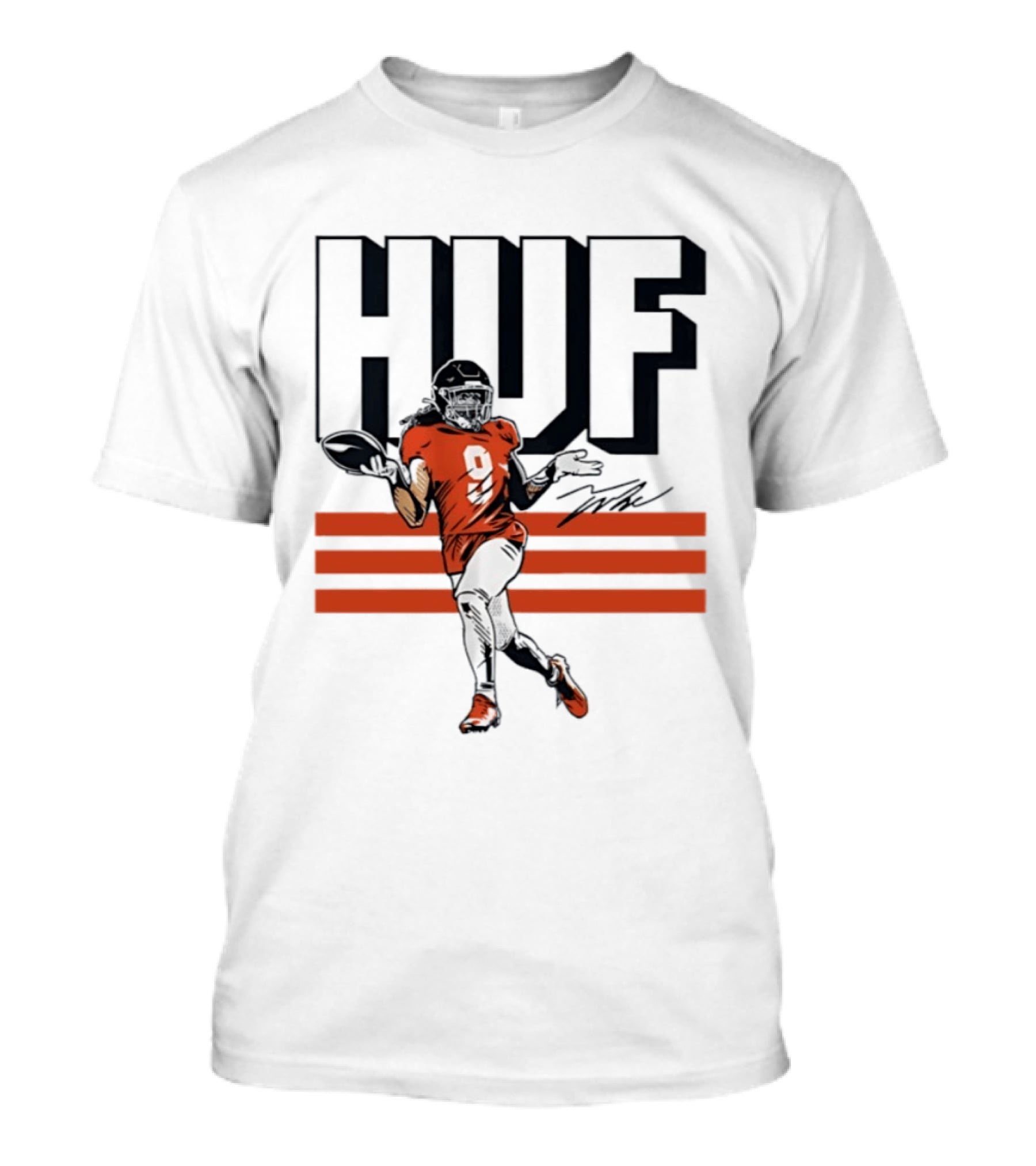Talanoa Hufanga HUF Football Number 9 Denver Broncos T-Shirt