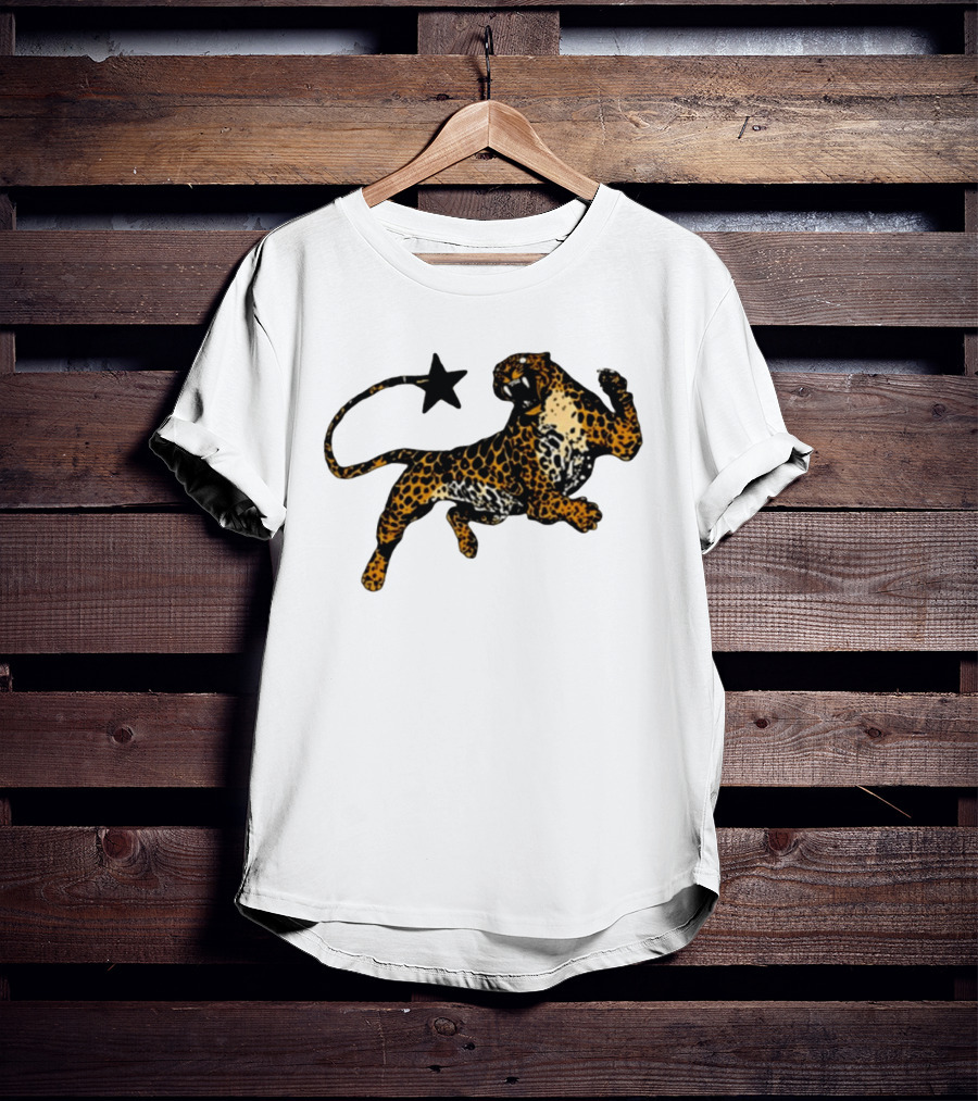 Leopard Star Wild Cat Fierce Roar T-Shirt