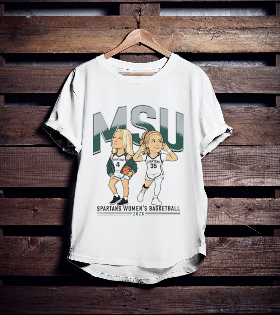 Theryn Hallock Kennedy Blair MSU Spartans Women's Basketball 2023 Caricature T-Shirt