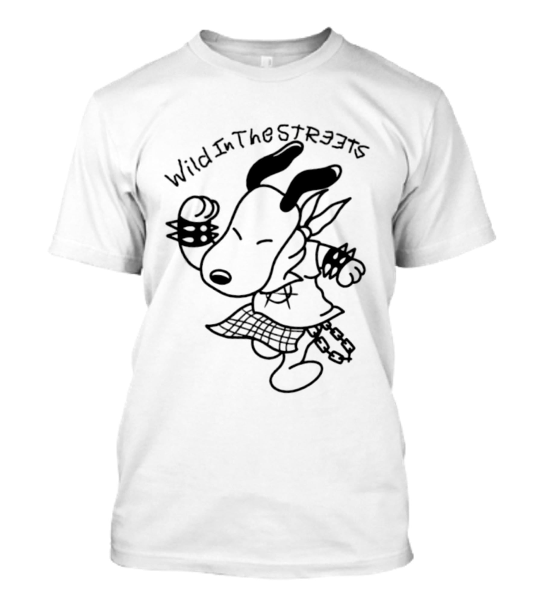 Wild In The Streets Snoopy Punk Rock Peanuts T-Shirt