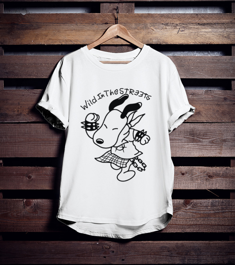 Wild In The Streets Snoopy Punk Rock Peanuts T-Shirt