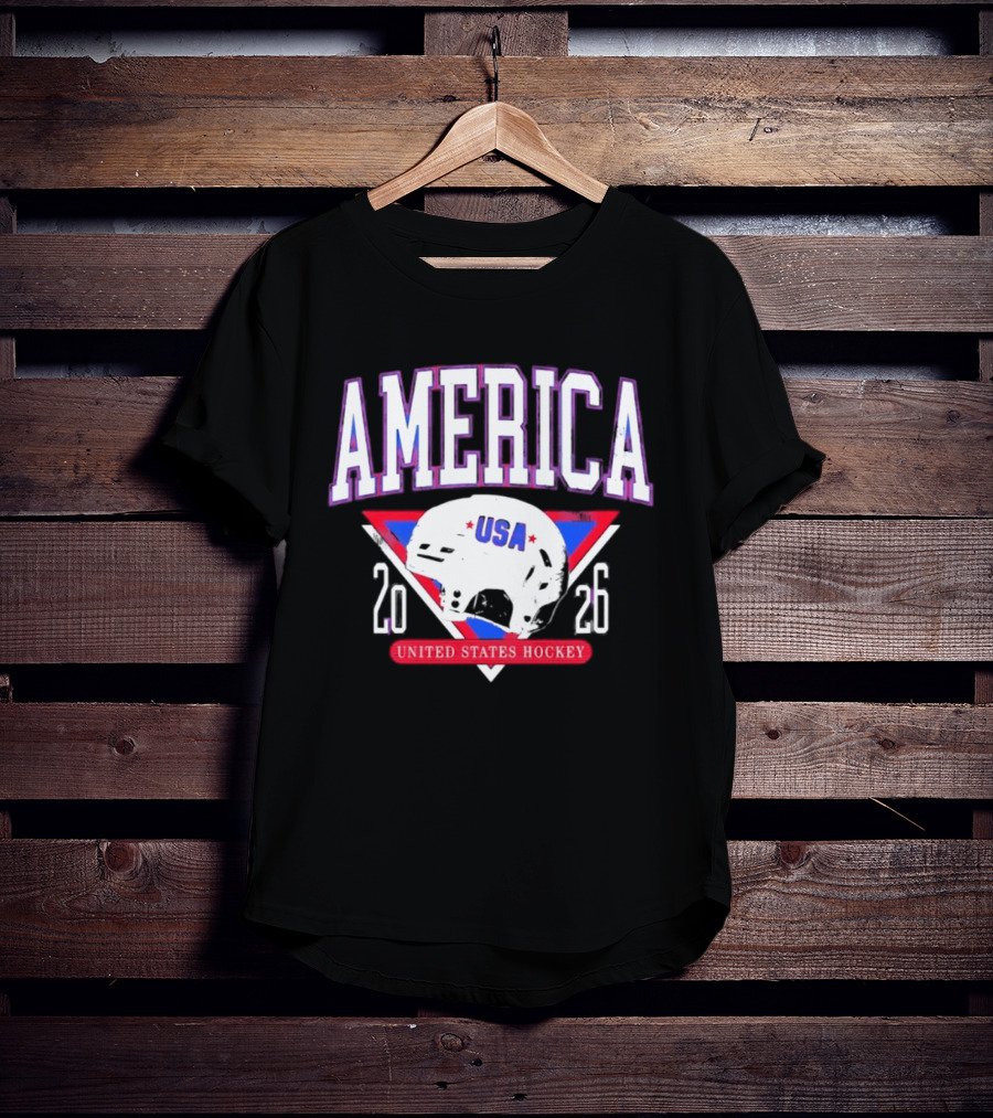 America USA Hockey 2026 United States Helmet T-Shirt