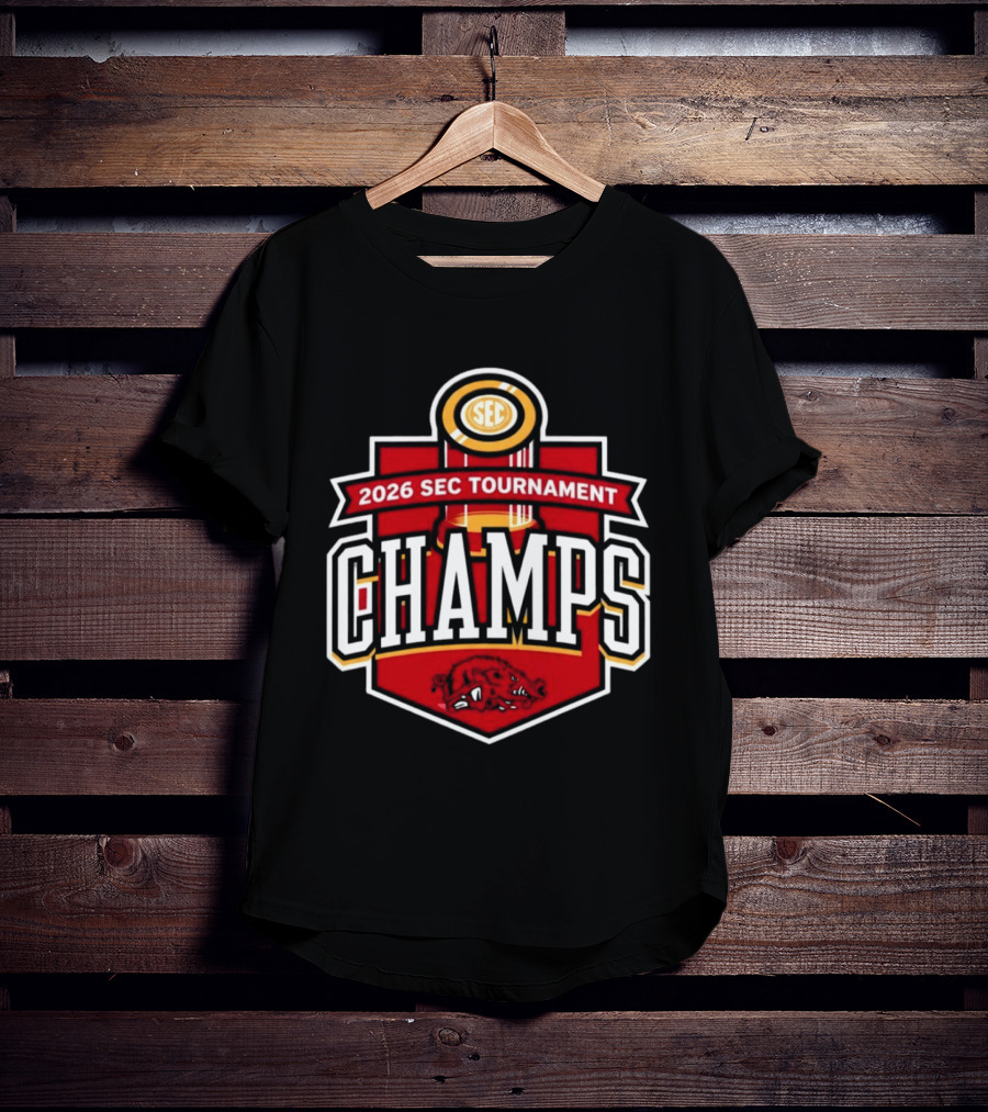 2026 SEC Tournament Champs Arkansas Men's Basketball T-Shirt