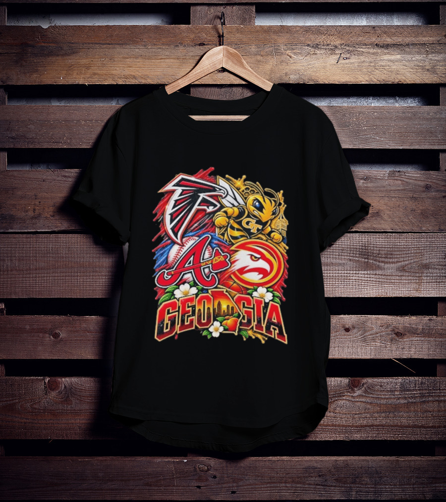 Atlanta Falcons Braves Georgia Tech Yellow Jackets Hawks Georgia Sports Teams T-Shirt