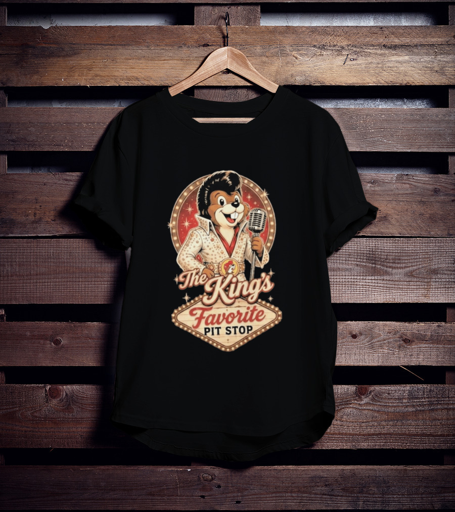 The King's Favorite Pit Stop Buc Ee's Elvis Presley Rock And Roll Roadhouse T-Shirt
