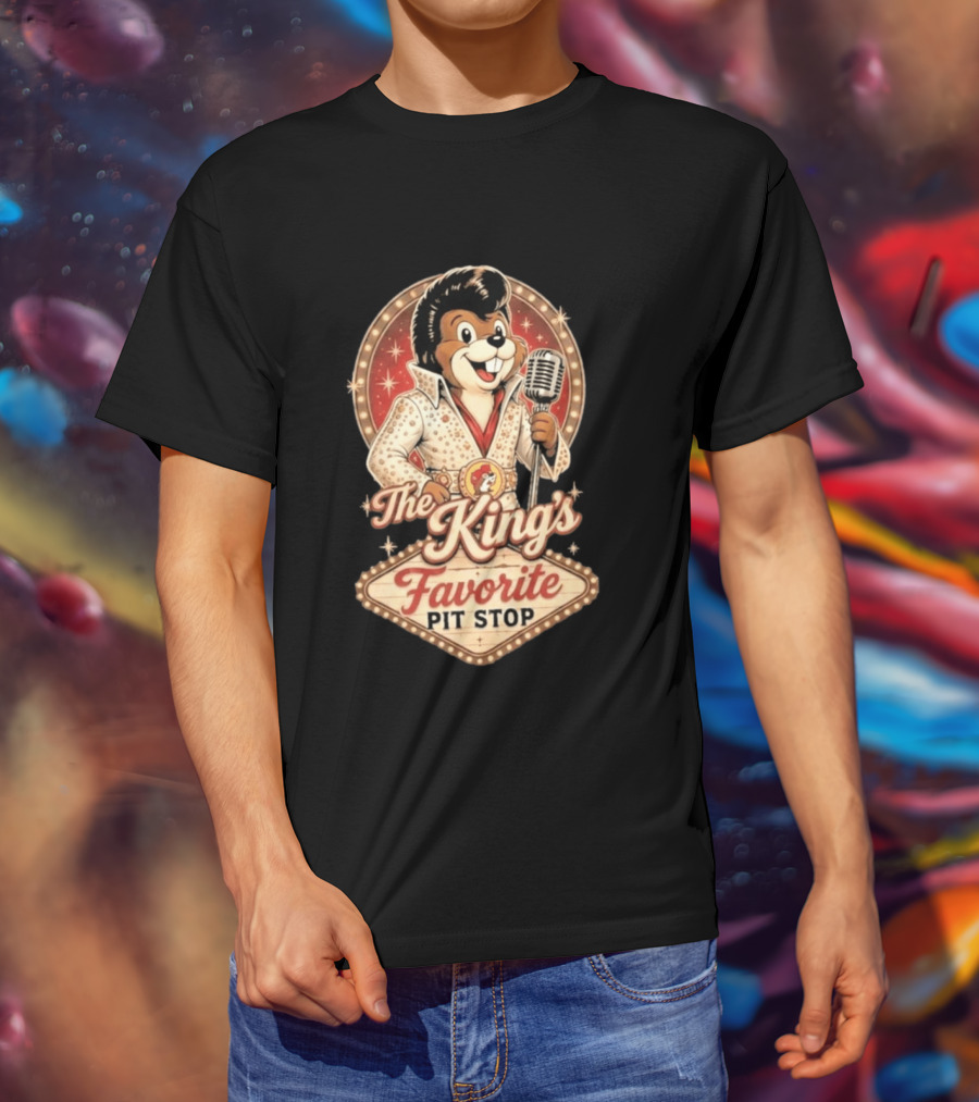 The King's Favorite Pit Stop Buc Ee's Elvis Presley Rock And Roll Roadhouse T-Shirt