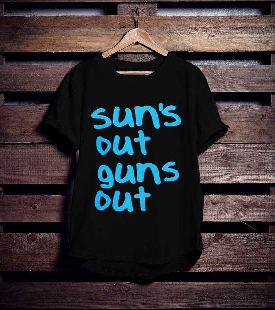 Sun's Out Guns Out Channing Tatum Blue T-Shirt