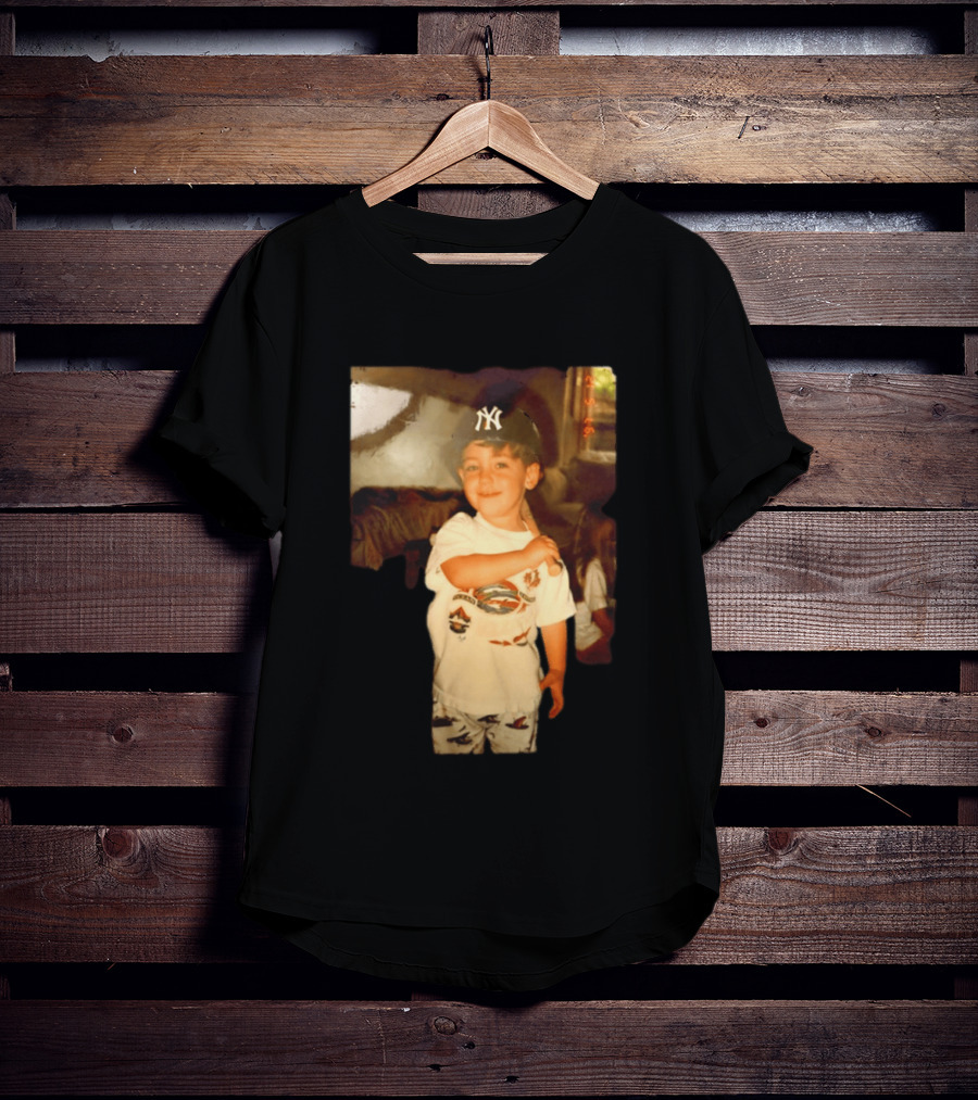 Cody Bellinger Young Yankee Fan Childhood Photo New York Yankees Cap T-Shirt