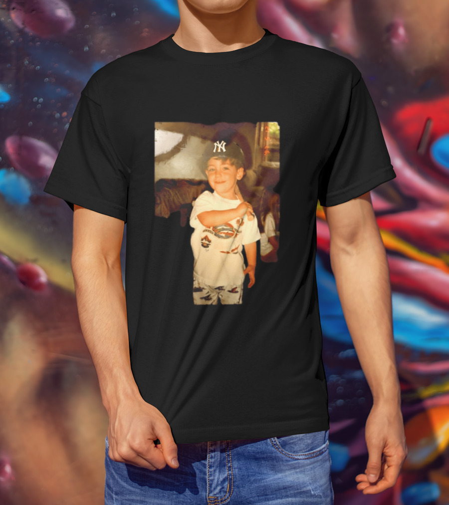 Cody Bellinger Young Yankee Fan Childhood Photo New York Yankees Cap T-Shirt