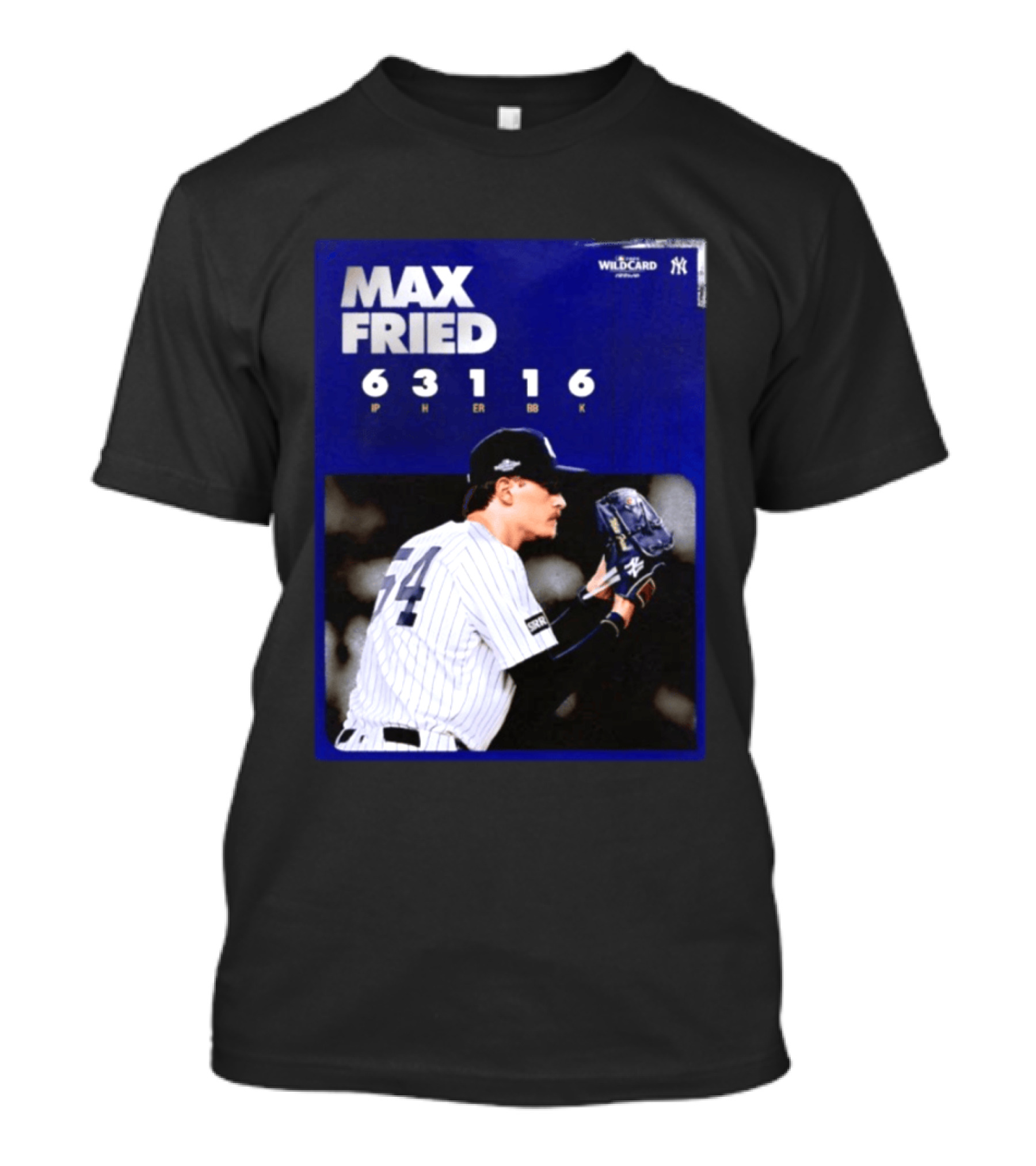 Max Fried 2026 Wild Card New York Yankees Pitching Stats T-Shirt