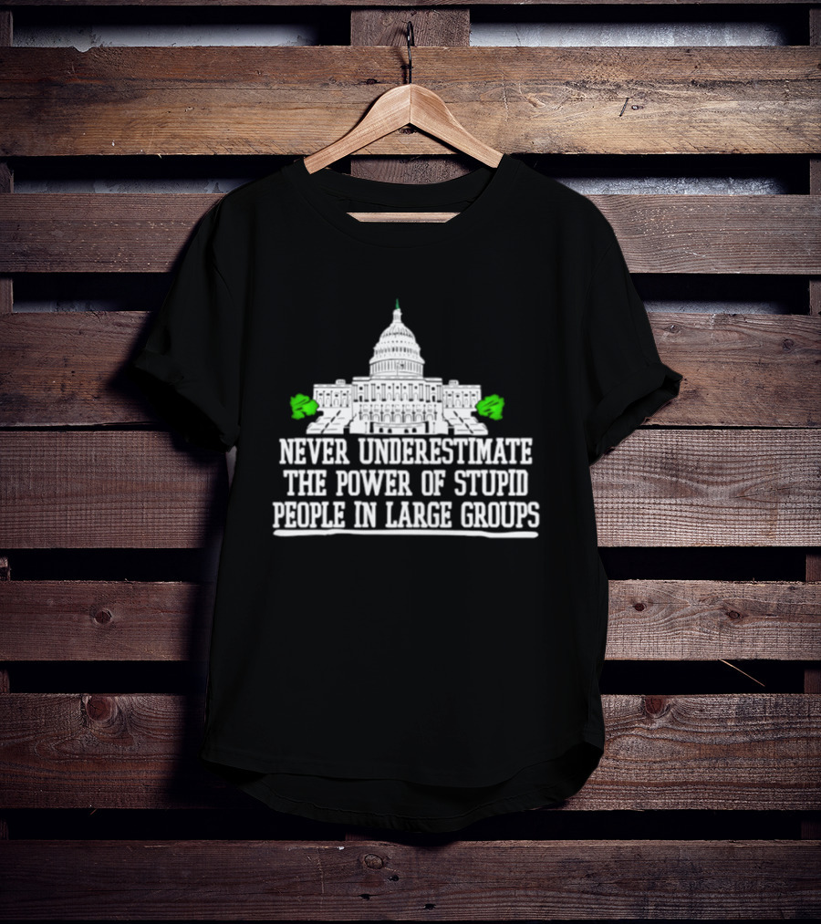 Never Underestimate The Power Of Stupid People In Large Groups Capitol Building T-Shirt