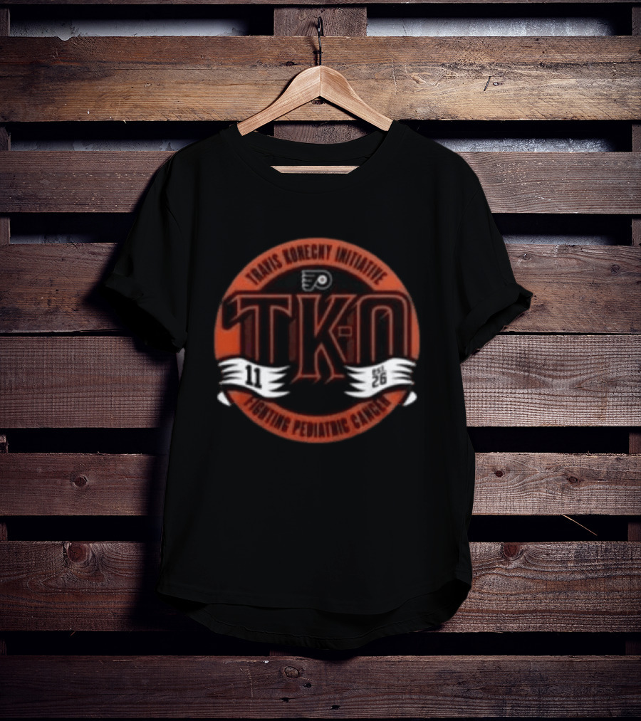 Travis Konecny Initiative TKO Fighting Pediatric Cancer Philadelphia Flyers 11 26 T-Shirt