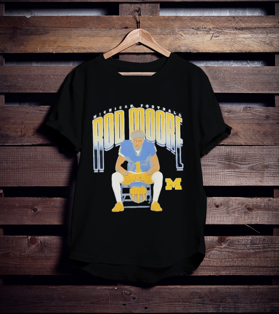 Rod Moore Michigan Wolverines Football Number 1 Player M T-Shirt