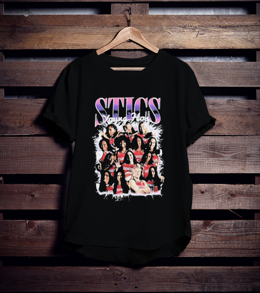 STICS Young Hos Washington Mystics Sports Team Collage T-Shirt
