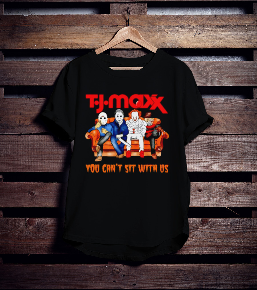 TJ Maxx Horror Movie Friends Halloween 2026 You Can't Sit With Us T-Shirt