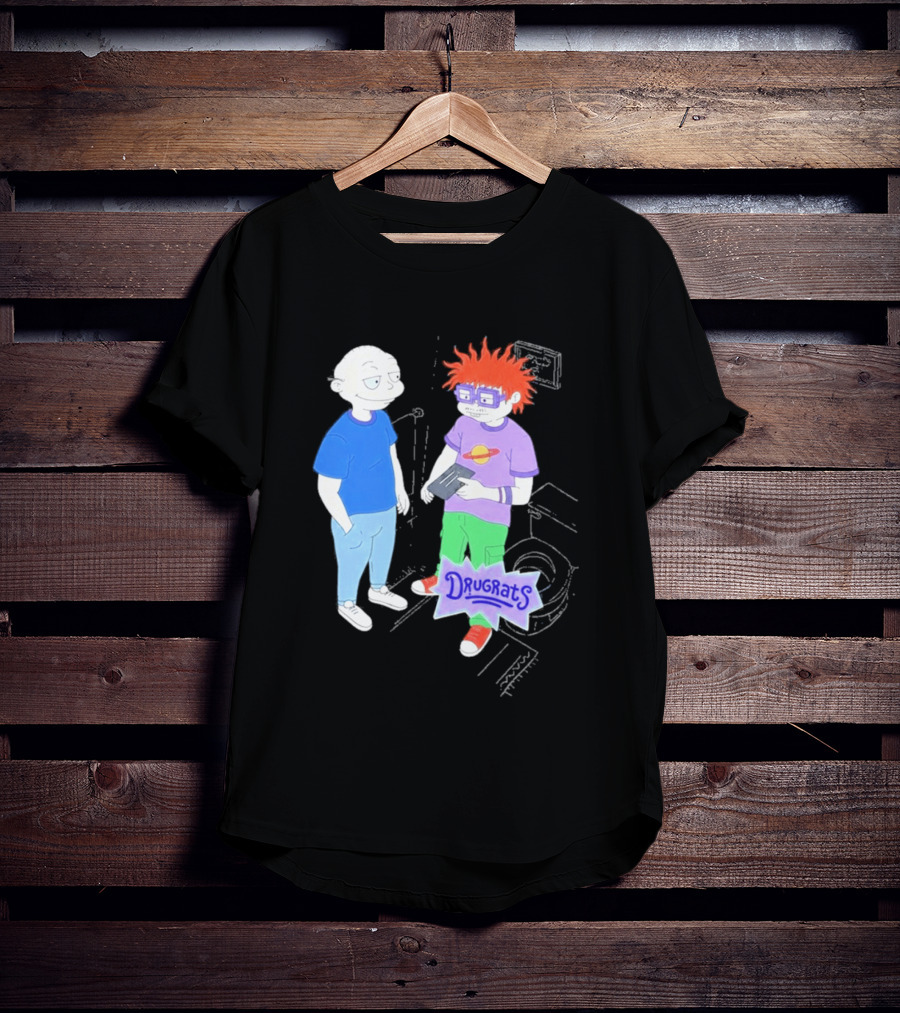 Tommy And Chuckie Drugrats Parody With Cartoon Characters T-Shirt