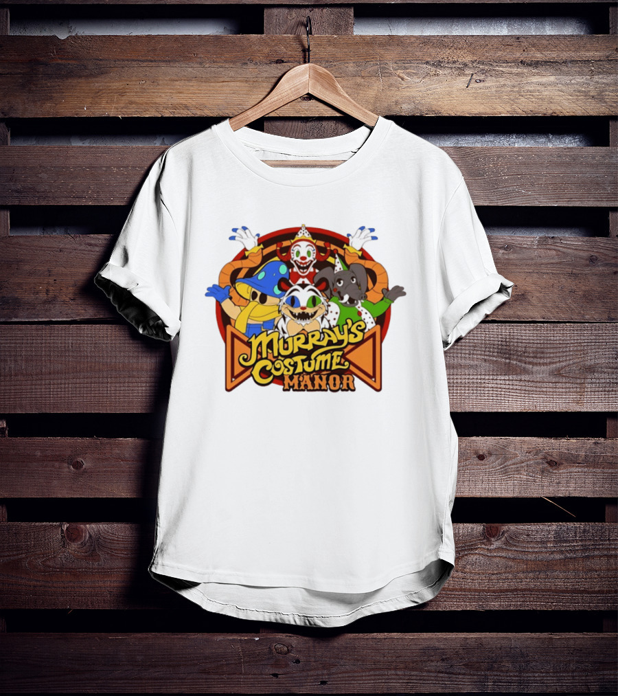 HEX X FNaF Secret Of The Mimic 2 Murray's Costume Manor With Clown And Animal Characters T-Shirt