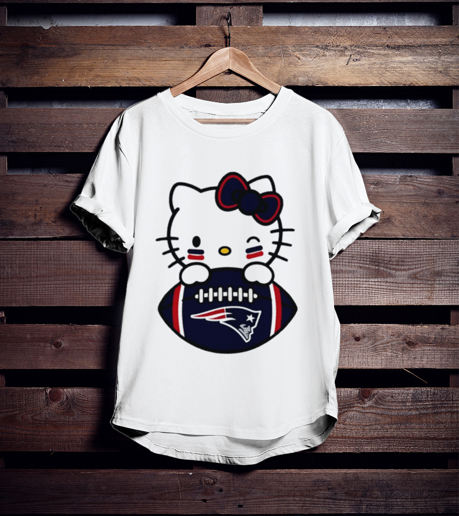 New England Patriots Hello Kitty Collaboration 2026 Football Season T-Shirt