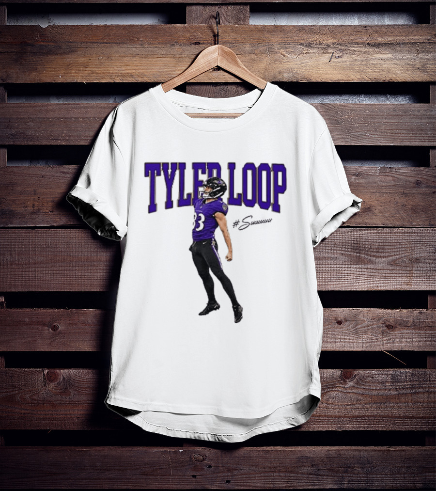 Tyler Loop Baltimore Football Player Celebration T-Shirt