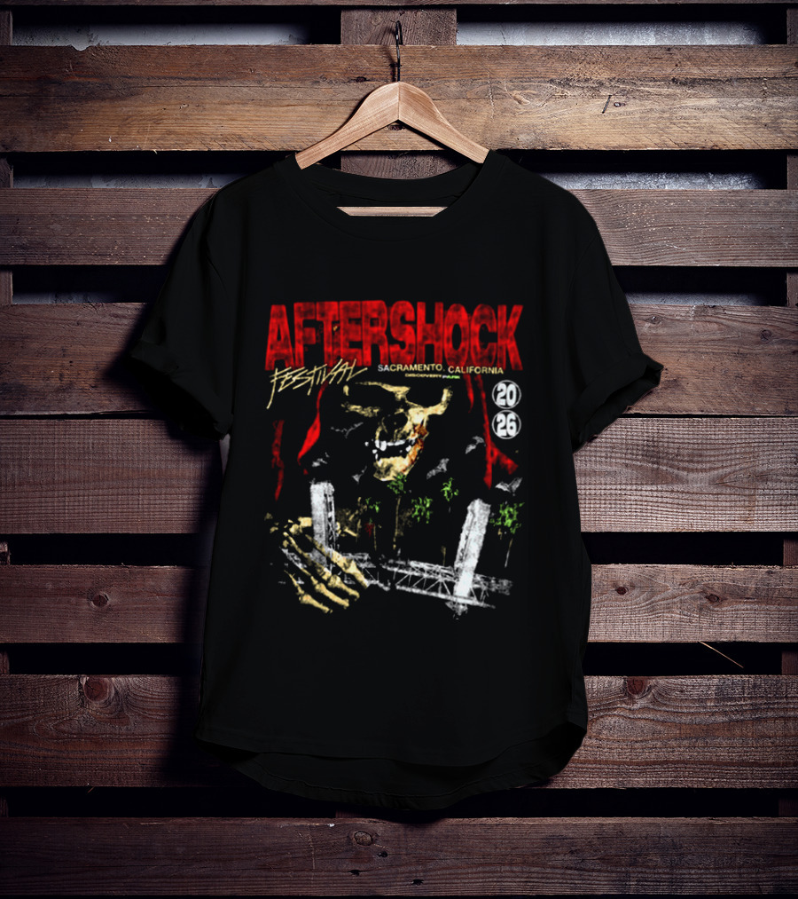 Aftershock Festival 2026 Sacramento CA October 1 4 2026 Dark Crossing Festival T-Shirt