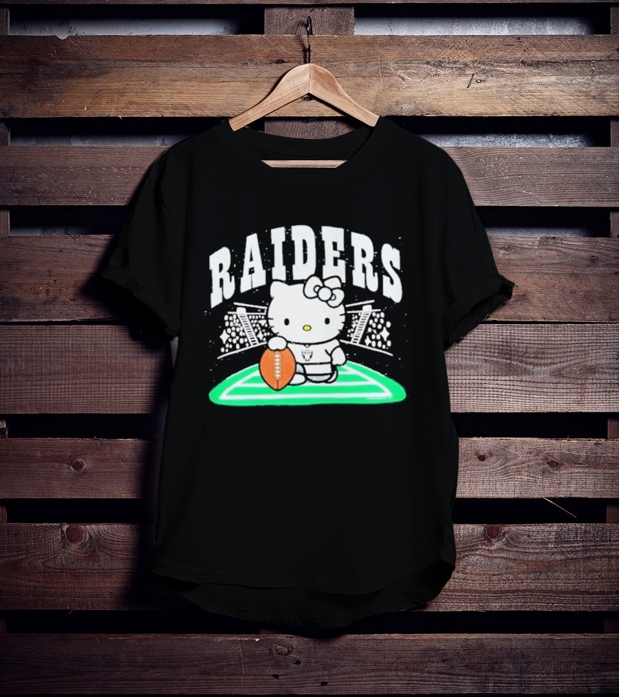 Hello Kitty Raiders Football Stadium Cartoon Collaboration T-Shirt