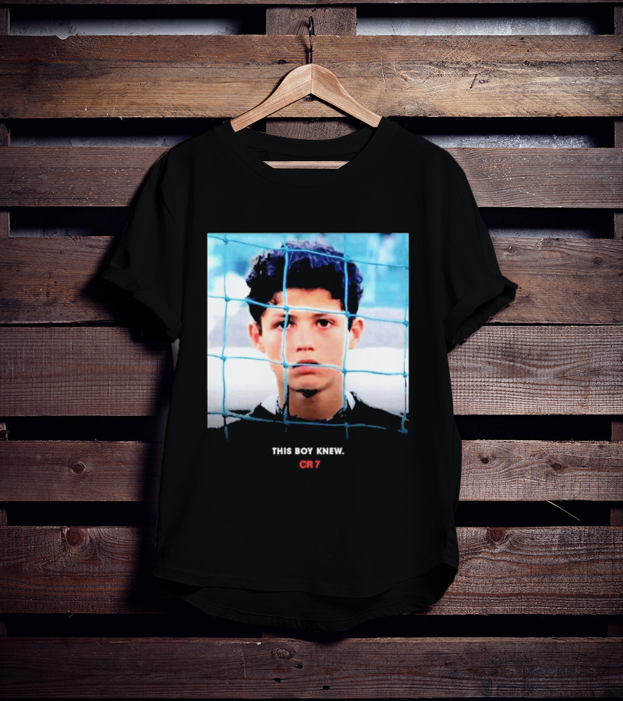 Cristiano Ronaldo Young Boy Knew CR7 Football Childhood Legend T-Shirt