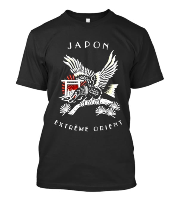 Japon Extrême Orient Flying Bird With Flowers T-Shirt