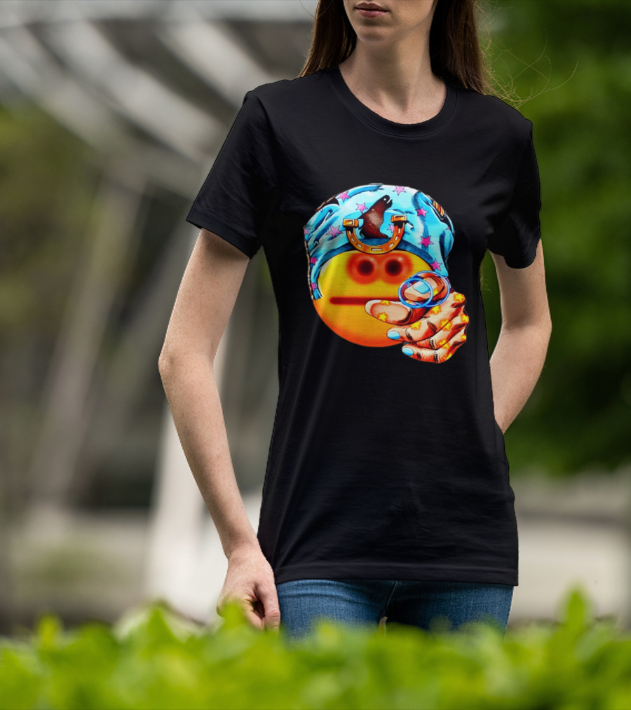 Johnny Joestar Emoji Icon With Star And Horse T-Shirt