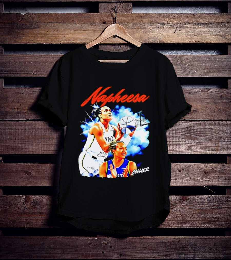 Napheesa Collier Minnesota Lynx Basketball Player In Action T-Shirt