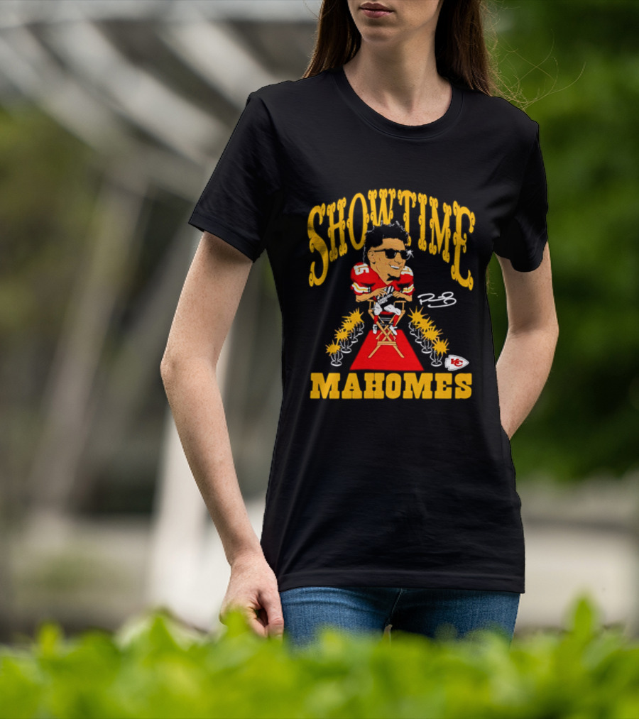 Showtime Mahomes Kansas City Chiefs Football Iconic Caricature T-Shirt