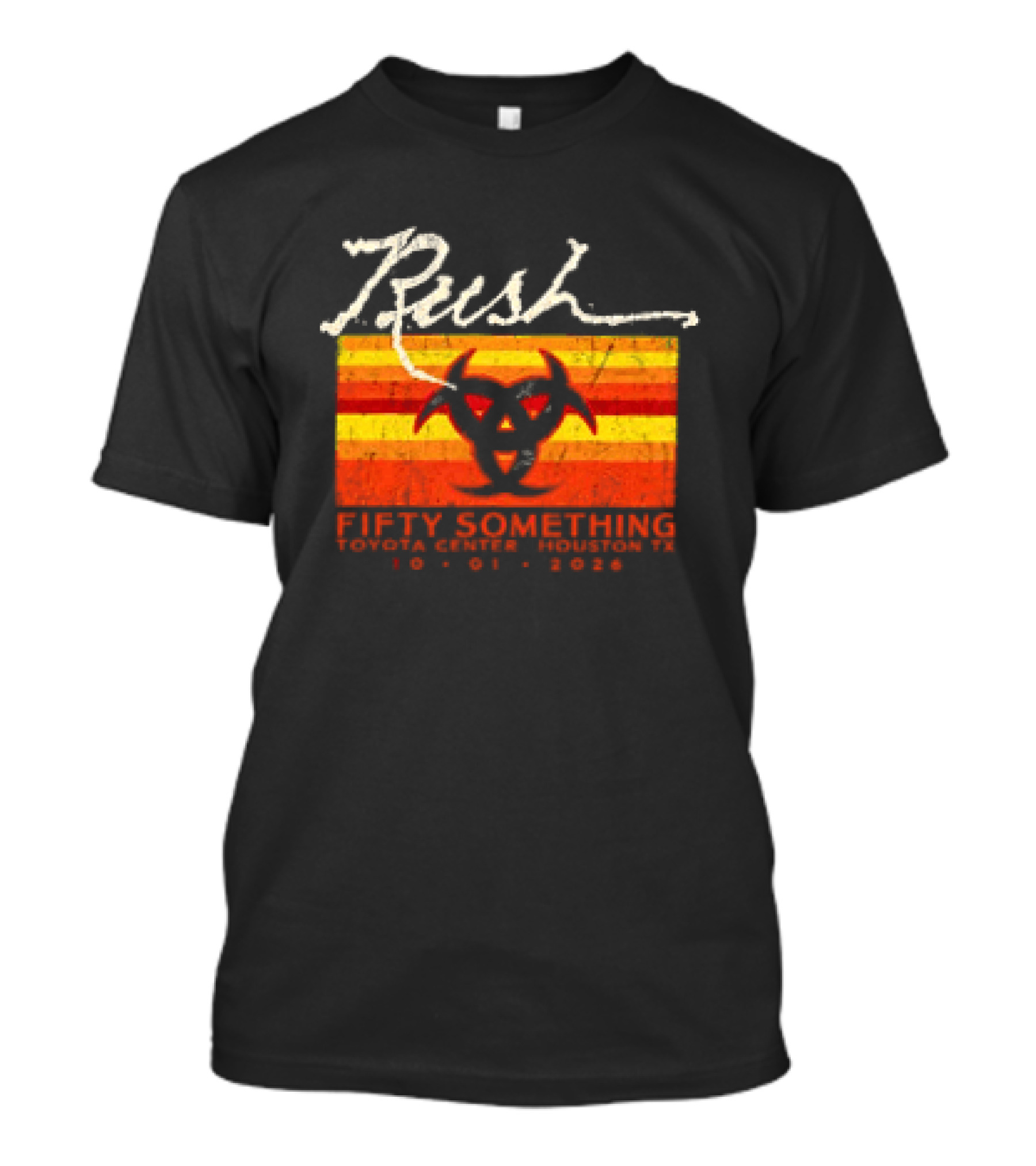 Rush Fifty Something Tour October 1st 2026 Houston Texas Toyota Center T-Shirt