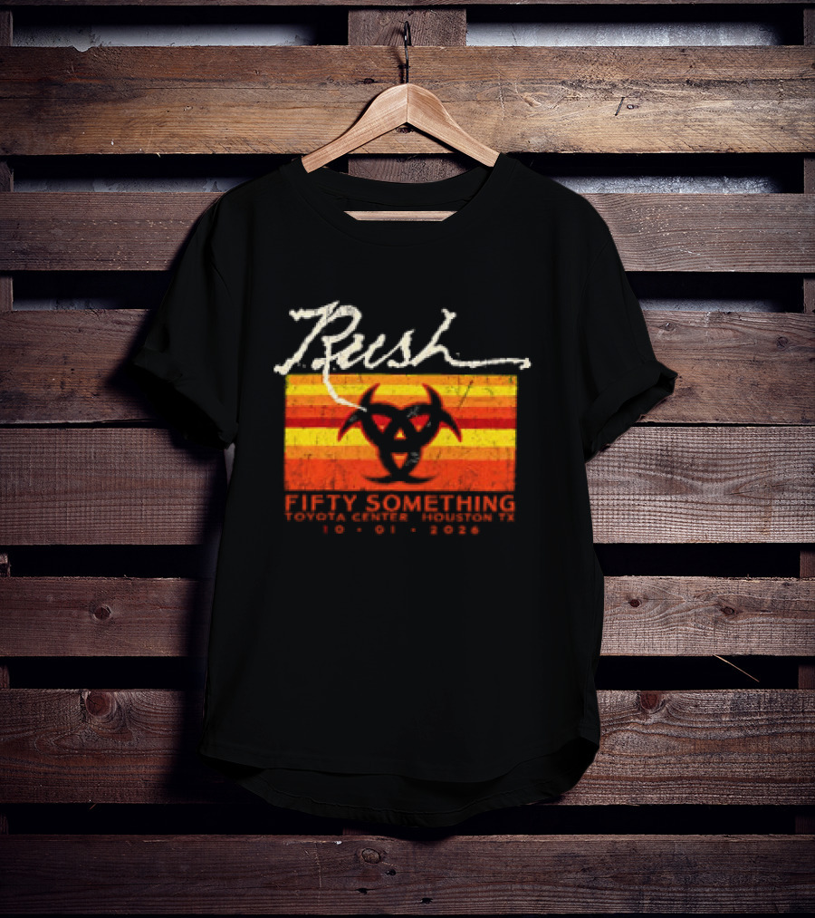 Rush Fifty Something Tour October 1st 2026 Houston Texas Toyota Center T-Shirt