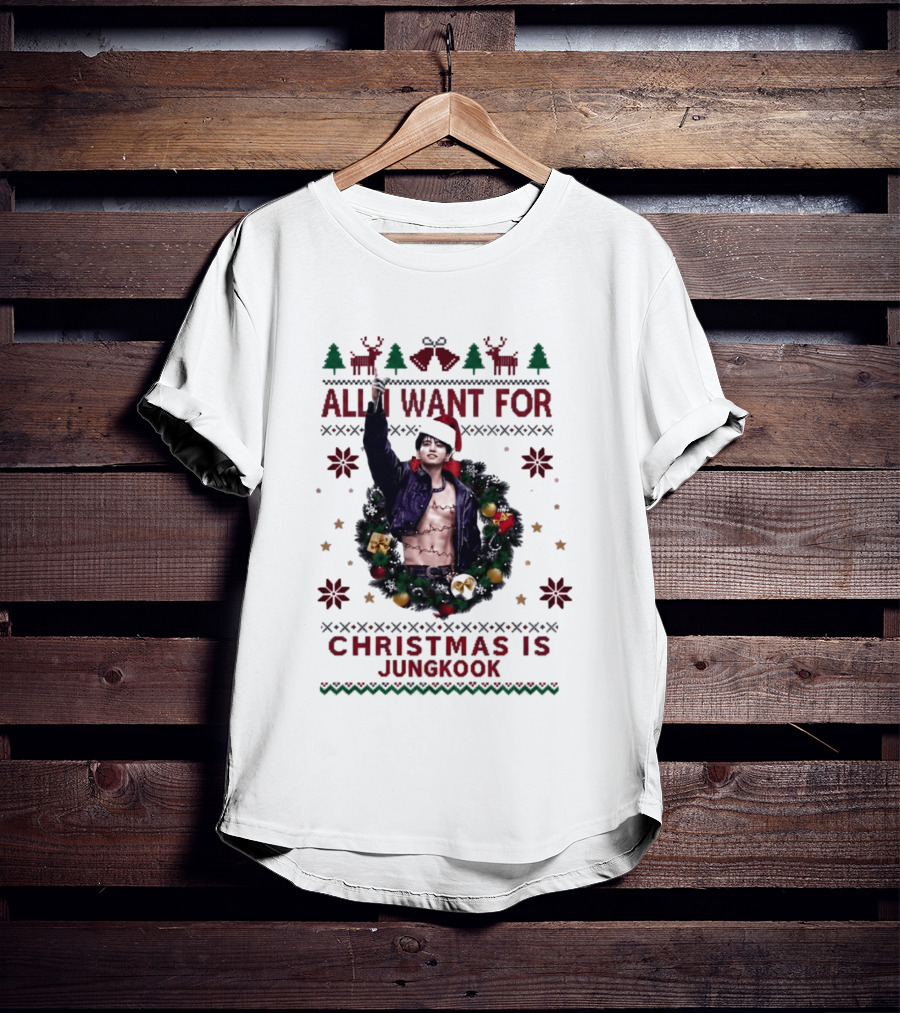 All I Want For Christmas Is Jungkook Holiday T-Shirt