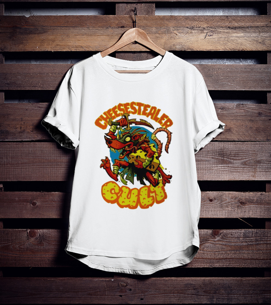 Cheesestealer Cult Rat With Cheese Halloween Fantasy T-Shirt