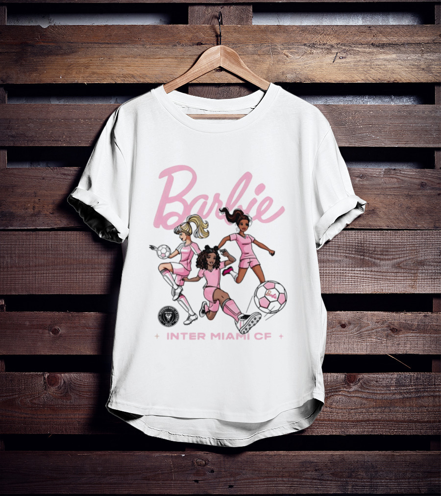 Barbie Inter Miami CF Soccer Collaboration MLS Players T-Shirt