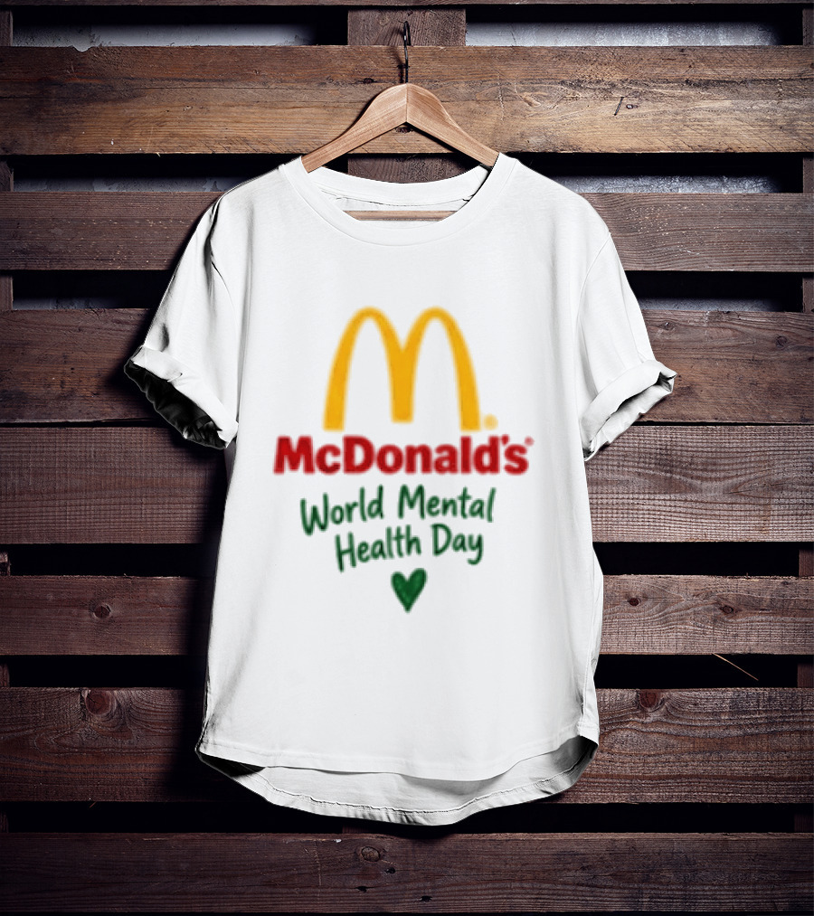 McDonald's World Mental Health Day Green Ribbon Awareness T-Shirt