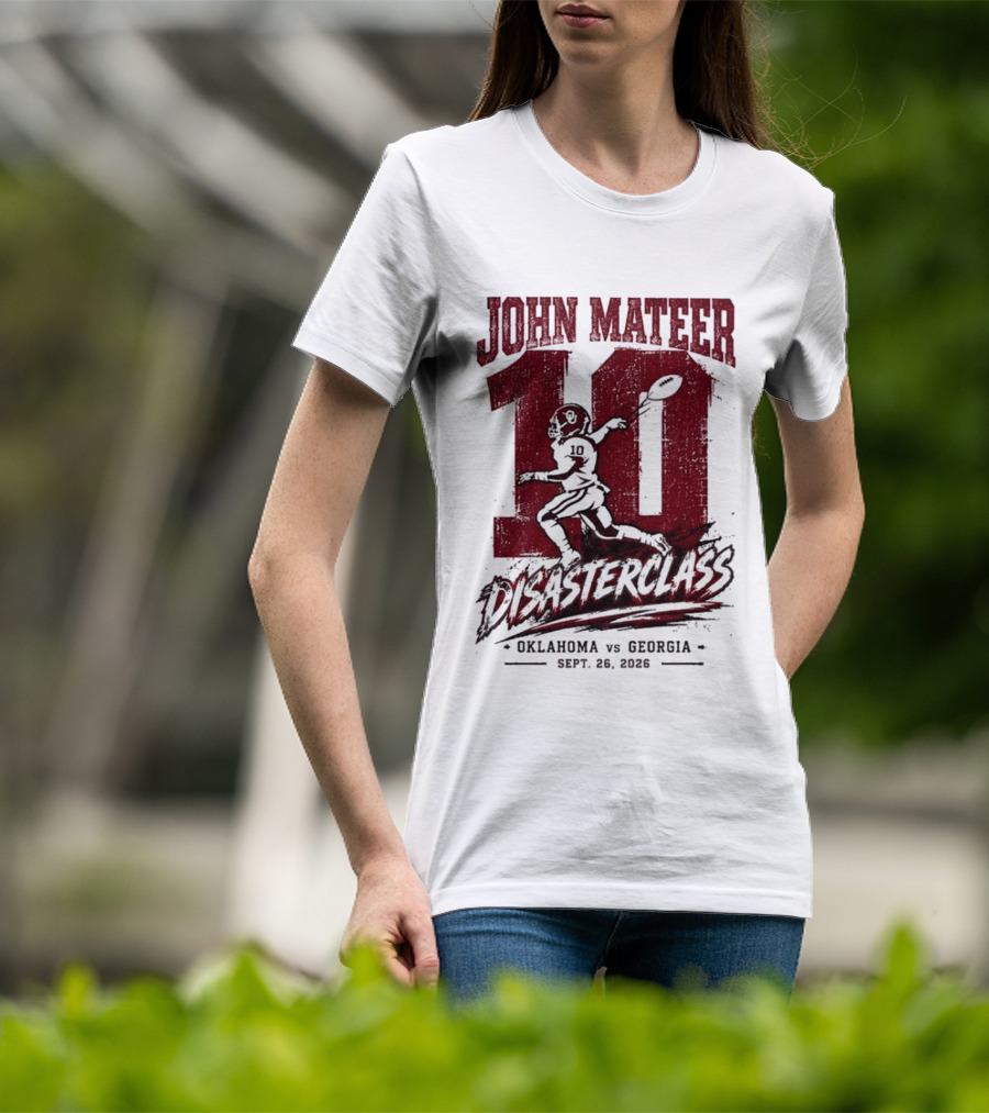 NCAA 2026 Oklahoma Vs Georgia John Mateer 10 Disasterclass Sept 26 T-Shirt