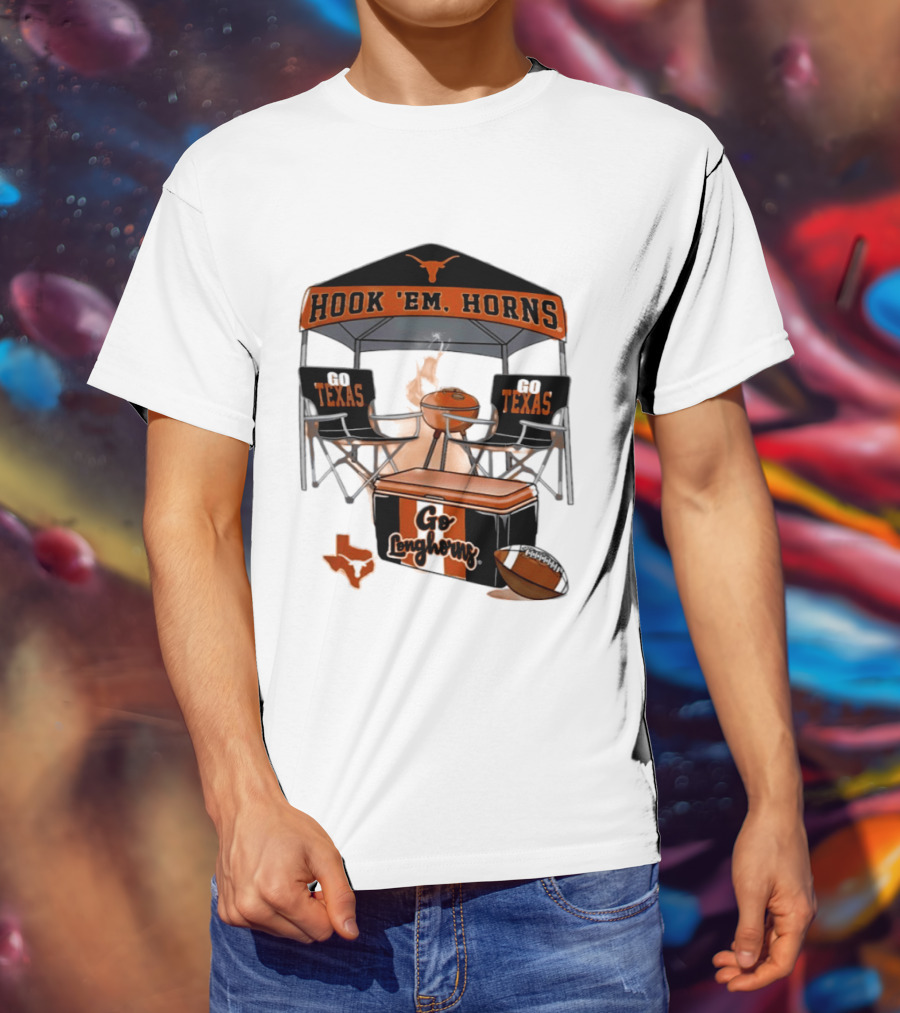 Texas Longhorns Hook 'Em Horns Go Texas 2026 NCAA Tailgater Hometown Football Fan Essentials T-Shirt