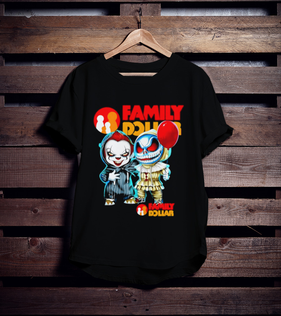 Family Dollar Pennywise Skellington 2026 Halloween Collaboration Red Balloon T-Shirt