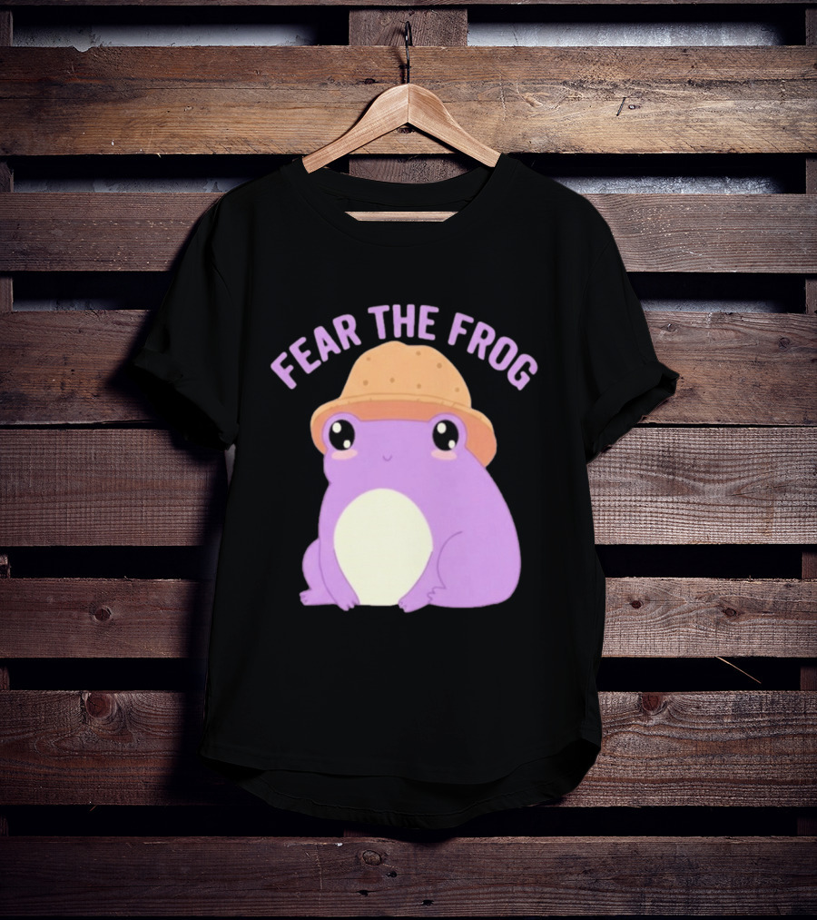 Fear The Frog Cute Purple Cartoon Bucket Hat T-Shirt