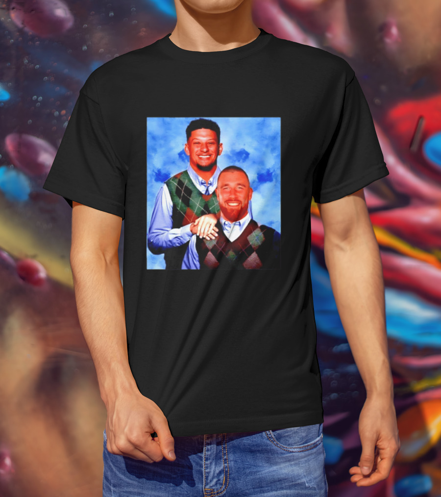 Patrick Mahomes Travis Kelce Step Brothers Meme Football T-Shirt