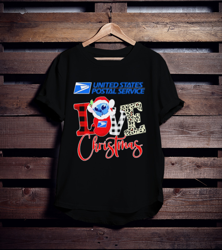 United States Postal Service Stitch Love Christmas 2026 Collaboration T-Shirt