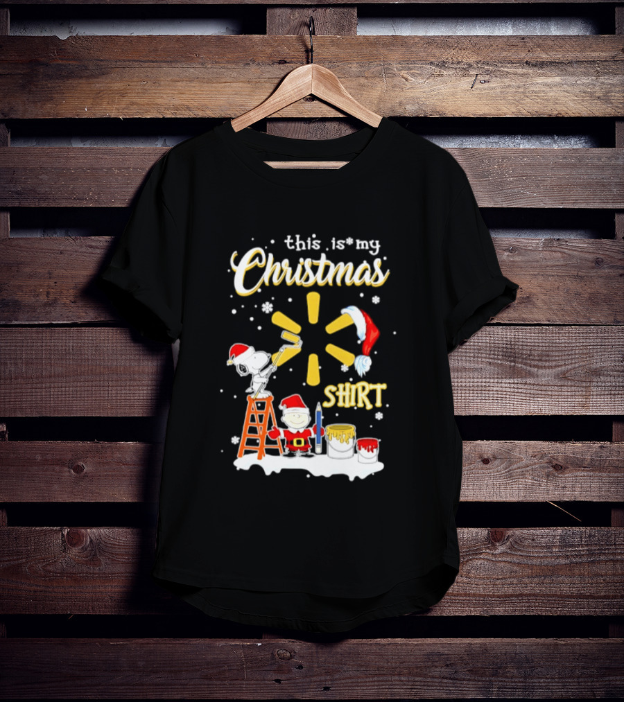 Walmart X Snoopy Woodstock Charlie Brown 2026 This Is My Christmas T-Shirt